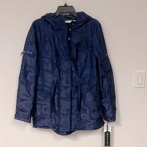 Blanc Noir lined blue camp jacket.  Size small.